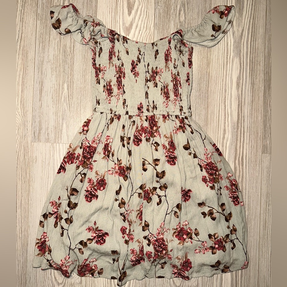 Altar'd State Sage Mini Dress with Vintage Mauve Floral Print - Picture 5 of 9